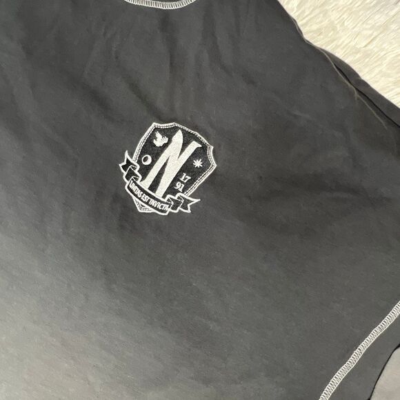 Wednesday Nevermore Academy Ombré Long Sleeve T-Shirt — BoxLunch Exclusive - Picture 3 of 5